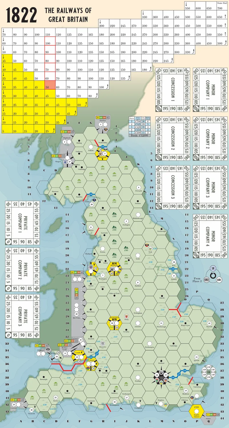All-Aboard 1822 Railways Great Britain gioco da tavolo treni