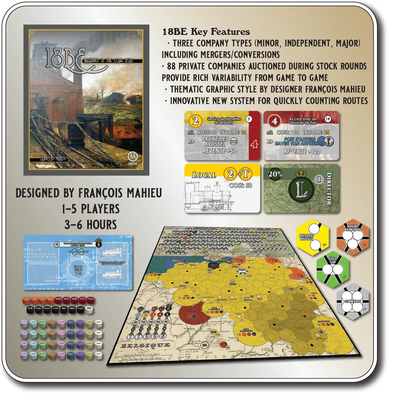 All-Aboard Games 18BE gioco da tavolo Belgio internazionale