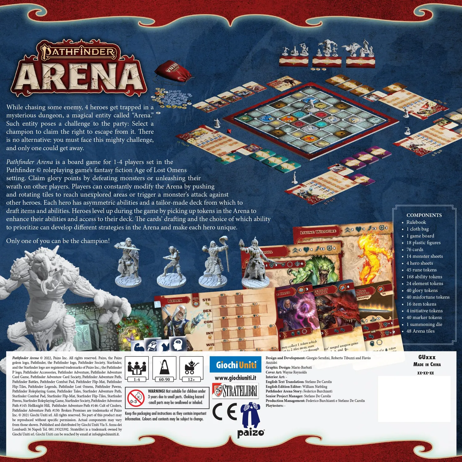 Giochi Uniti Pathfinder Arena Set Base gioco da tavolo cooperativo